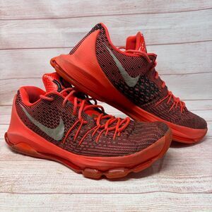Nike Kevin Durant KD 8 2015 Bright Crimson Red V8 Size 11 Silver 749375 610